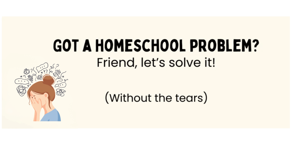 Homeschool problem with frazzled woman